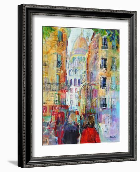 An Evening Walk to Sacre Coeur-Sylvia Paul-Framed Giclee Print