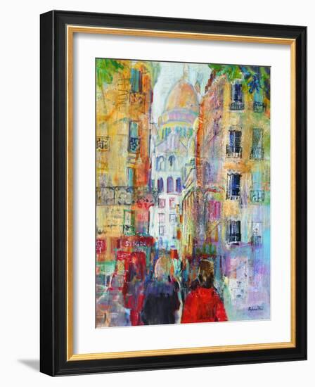 An Evening Walk to Sacre Coeur-Sylvia Paul-Framed Giclee Print