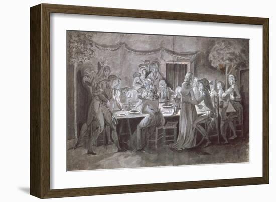 An Evening Wedding Meal-Jacques Bertaux-Framed Giclee Print