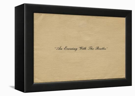 an Evening with the Beatles Ticket Holder Cover-Tobi Seftel-Framed Premier Image Canvas