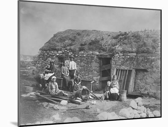 An Evicted Family at Derrybeg, County Donegal, Ireland, Late 1880S-Robert French-Mounted Giclee Print