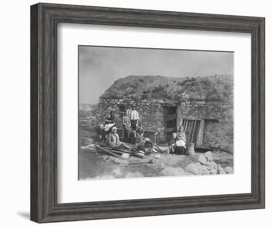 An Evicted Family at Derrybeg, County Donegal, Ireland, Late 1880S-Robert French-Framed Giclee Print
