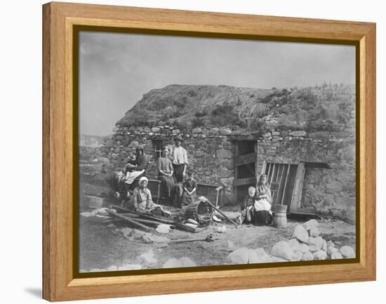 An Evicted Family at Derrybeg, County Donegal, Ireland, Late 1880S-Robert French-Framed Premier Image Canvas