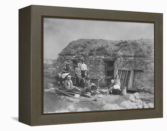 An Evicted Family at Derrybeg, County Donegal, Ireland, Late 1880S-Robert French-Framed Premier Image Canvas