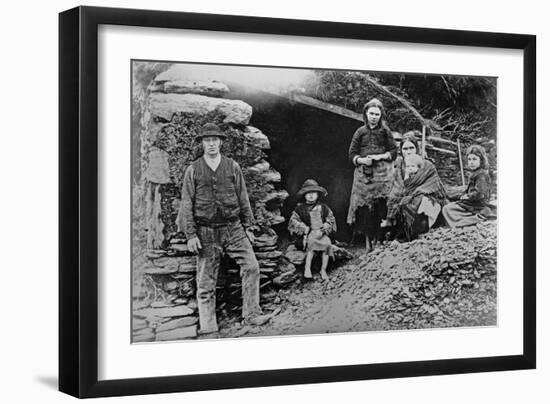 An Evicted Family at Glenbeigh, Ireland, 1888-Francis Guy-Framed Giclee Print