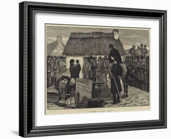 An Eviction in the West of Ireland-Aloysius O'Kelly-Framed Giclee Print
