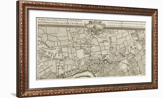 An Exact Survey of Chiswick and Hamersmith, 1745-John Rocque-Framed Premium Giclee Print