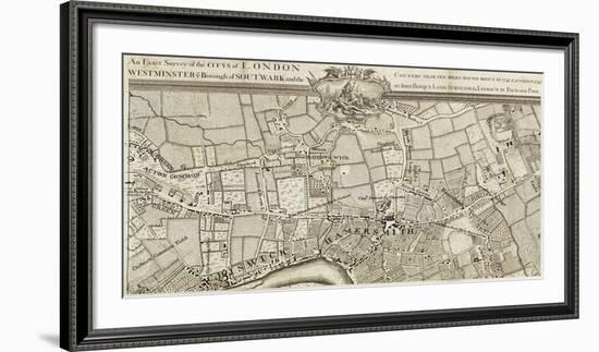 An Exact Survey of Chiswick and Hamersmith, 1745-John Rocque-Framed Premium Giclee Print