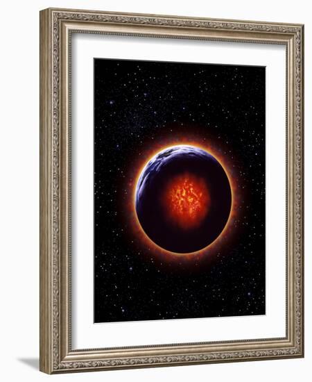 An Exaggerated Depiction of Global Warming-null-Framed Art Print