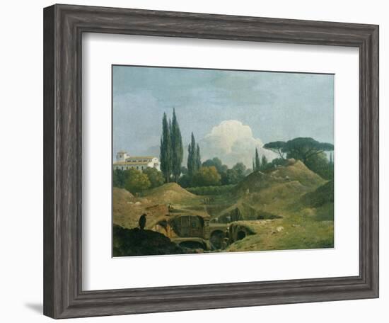 An Excavation of an Antique Building in a Cava in the Villa Negroni, Rome-Thomas Jones-Framed Giclee Print