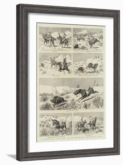 An Exceptional Boar Hunt on the North-West Frontier of India-Adrien Emmanuel Marie-Framed Giclee Print