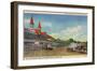 'An Exciting Finish at Churchill Downs, Louisville, Ky', c1940-Unknown-Framed Giclee Print