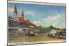 'An Exciting Finish at Churchill Downs, Louisville, Ky', c1940-Unknown-Mounted Giclee Print