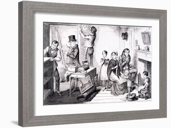 An Execution Sweeps Off the Greater Part of their Furniture, London, England, 1847-George Cruikshank-Framed Giclee Print