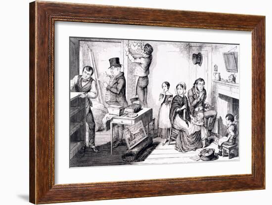 An Execution Sweeps Off the Greater Part of their Furniture, London, England, 1847-George Cruikshank-Framed Giclee Print