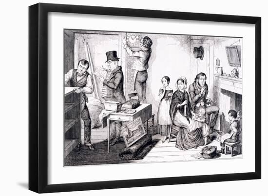 An Execution Sweeps Off the Greater Part of their Furniture, London, England, 1847-George Cruikshank-Framed Giclee Print