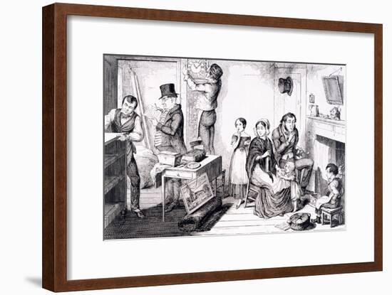 An Execution Sweeps Off the Greater Part of their Furniture, London, England, 1847-George Cruikshank-Framed Giclee Print