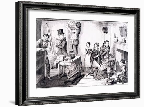 An Execution Sweeps Off the Greater Part of their Furniture, London, England, 1847-George Cruikshank-Framed Giclee Print