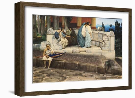 An Exedra, 1871-Sir Lawrence Alma-Tadema-Framed Giclee Print