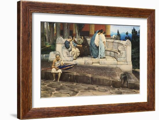 An Exedra, 1871-Sir Lawrence Alma-Tadema-Framed Giclee Print