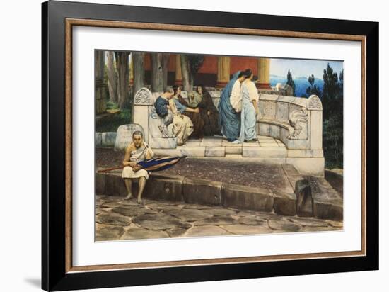 An Exedra, 1871-Sir Lawrence Alma-Tadema-Framed Giclee Print