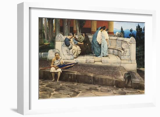 An Exedra, 1871-Sir Lawrence Alma-Tadema-Framed Giclee Print