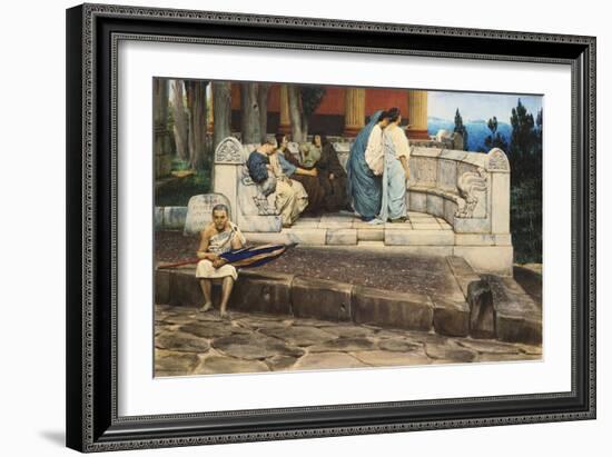 An Exedra, 1871-Sir Lawrence Alma-Tadema-Framed Giclee Print