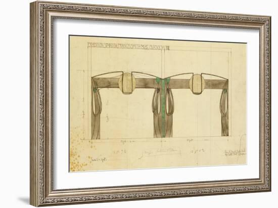 An Exhibition Stand for Francis Smith, used at the Glasgow Exhibition, Shown in Elevation, 1901-Charles Rennie Mackintosh-Framed Giclee Print