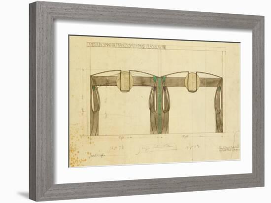 An Exhibition Stand for Francis Smith, used at the Glasgow Exhibition, Shown in Elevation, 1901-Charles Rennie Mackintosh-Framed Giclee Print