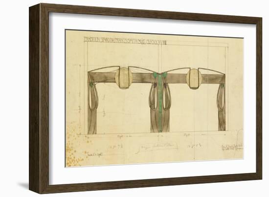 An Exhibition Stand for Francis Smith, used at the Glasgow Exhibition, Shown in Elevation, 1901-Charles Rennie Mackintosh-Framed Giclee Print