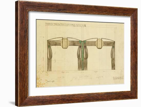 An Exhibition Stand for Francis Smith, used at the Glasgow Exhibition, Shown in Elevation, 1901-Charles Rennie Mackintosh-Framed Giclee Print