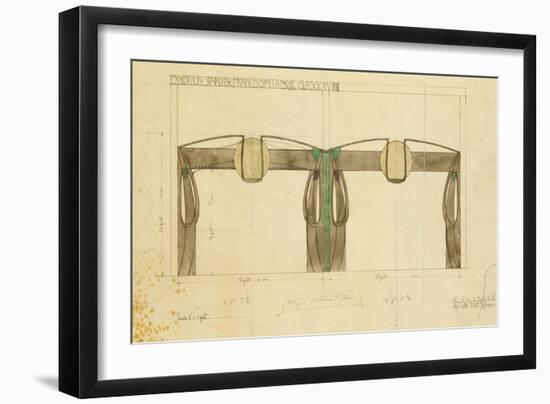An Exhibition Stand for Francis Smith, used at the Glasgow Exhibition, Shown in Elevation, 1901-Charles Rennie Mackintosh-Framed Giclee Print
