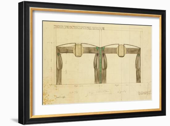 An Exhibition Stand for Francis Smith, used at the Glasgow Exhibition, Shown in Elevation, 1901-Charles Rennie Mackintosh-Framed Giclee Print