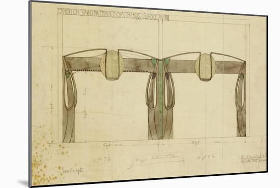 An Exhibition Stand for Francis Smith, used at the Glasgow Exhibition, Shown in Elevation, 1901-Charles Rennie Mackintosh-Mounted Giclee Print