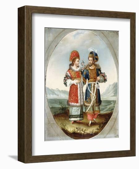 An Exotic Couple, Early 19th Century-null-Framed Giclee Print