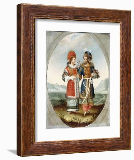 An Exotic Couple, Early 19th Century-null-Framed Giclee Print