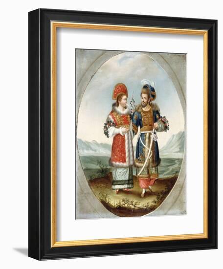 An Exotic Couple, Early 19th Century-null-Framed Giclee Print