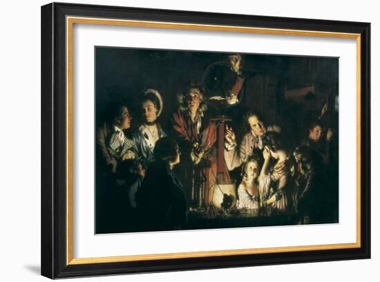 An Experiment on a Bird in the Air Pump-Joseph Wright of Derby-Framed Art Print