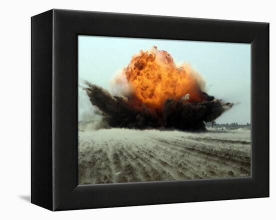 An Explosion Erupts from the Detonation of a Weapons Cache-Stocktrek Images-Framed Premier Image Canvas