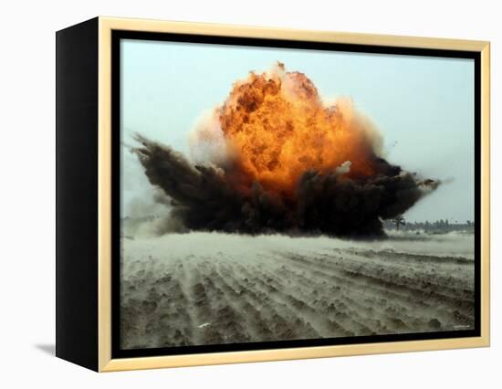 An Explosion Erupts from the Detonation of a Weapons Cache-Stocktrek Images-Framed Premier Image Canvas