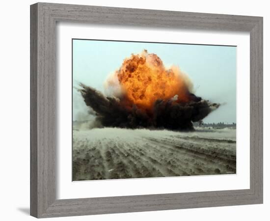 An Explosion Erupts from the Detonation of a Weapons Cache-Stocktrek Images-Framed Photographic Print