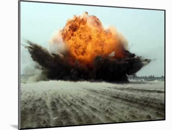 An Explosion Erupts from the Detonation of a Weapons Cache-Stocktrek Images-Mounted Photographic Print