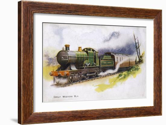 An Express Train of the Great Western Railway-null-Framed Art Print