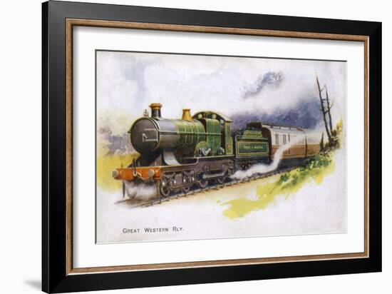 An Express Train of the Great Western Railway-null-Framed Art Print