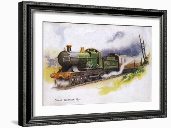 An Express Train of the Great Western Railway-null-Framed Art Print