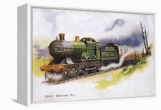 An Express Train of the Great Western Railway-null-Framed Stretched Canvas