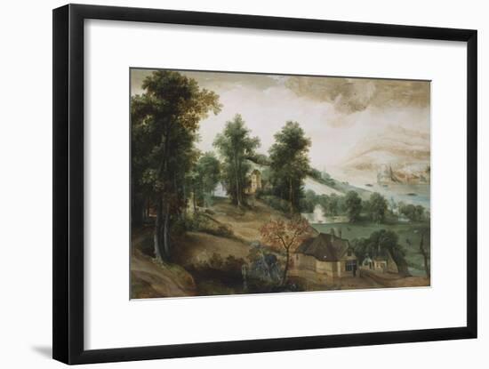 An Extensive Landscape with Cottages in the Foreground, 1561-Jacob Grimmer-Framed Giclee Print