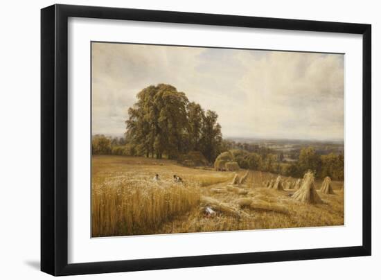 An Extensive Landscape with Harvesters, 1873-Edmund George Warren-Framed Giclee Print