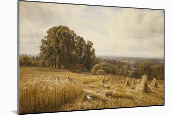 An Extensive Landscape with Harvesters, 1873-Edmund George Warren-Mounted Giclee Print