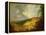 An Extensive Mountainous Landscape with a Gypsy Encampment in the Foreground-George Morland-Framed Premier Image Canvas